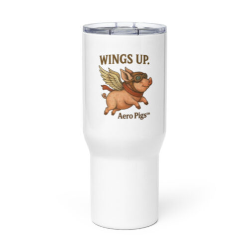 The Aero Pig™ WINGS UP Travel Mug – 25 oz or 40 oz
