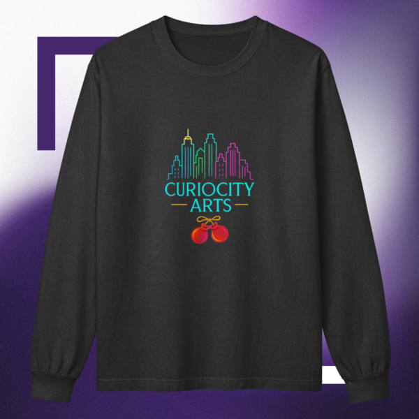 CurioCity Arts Unisex Garment Dye Heavyweight Long Sleeve Tee