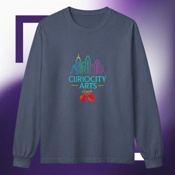 CurioCity Arts Unisex Garment Dye Heavyweight Long Sleeve Tee